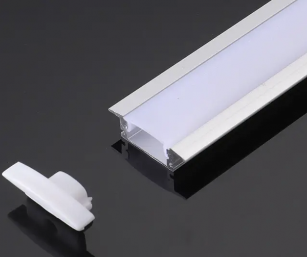 Профіль врізний LEDTech LT-508-1 або LT-508-2 для LED стрічки 7х25мм по1м або по 2м